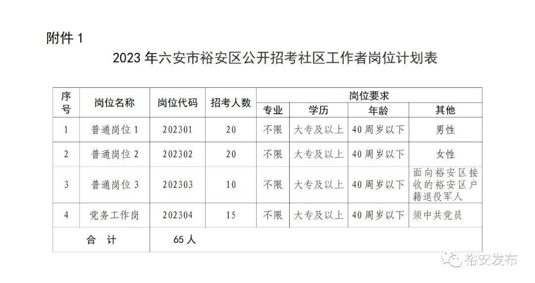 裕安区卫生健康局招聘公告新鲜出炉